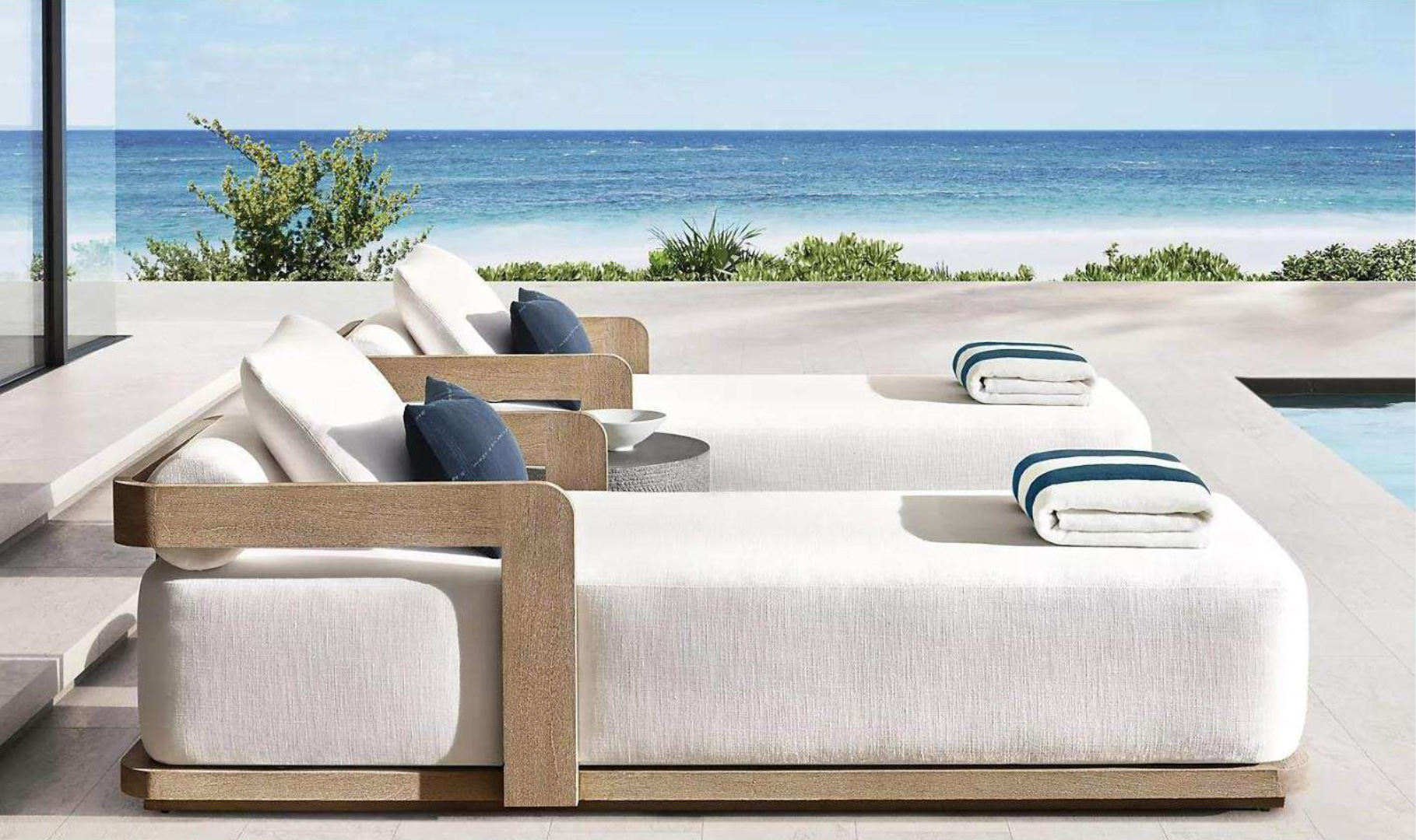Luxury Teak Sun Lounges Handcrafted Outdoor Comfort for Resorts and Private Homes